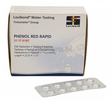 pHenolred Rapid test piller, 5 ark med 10 stk.